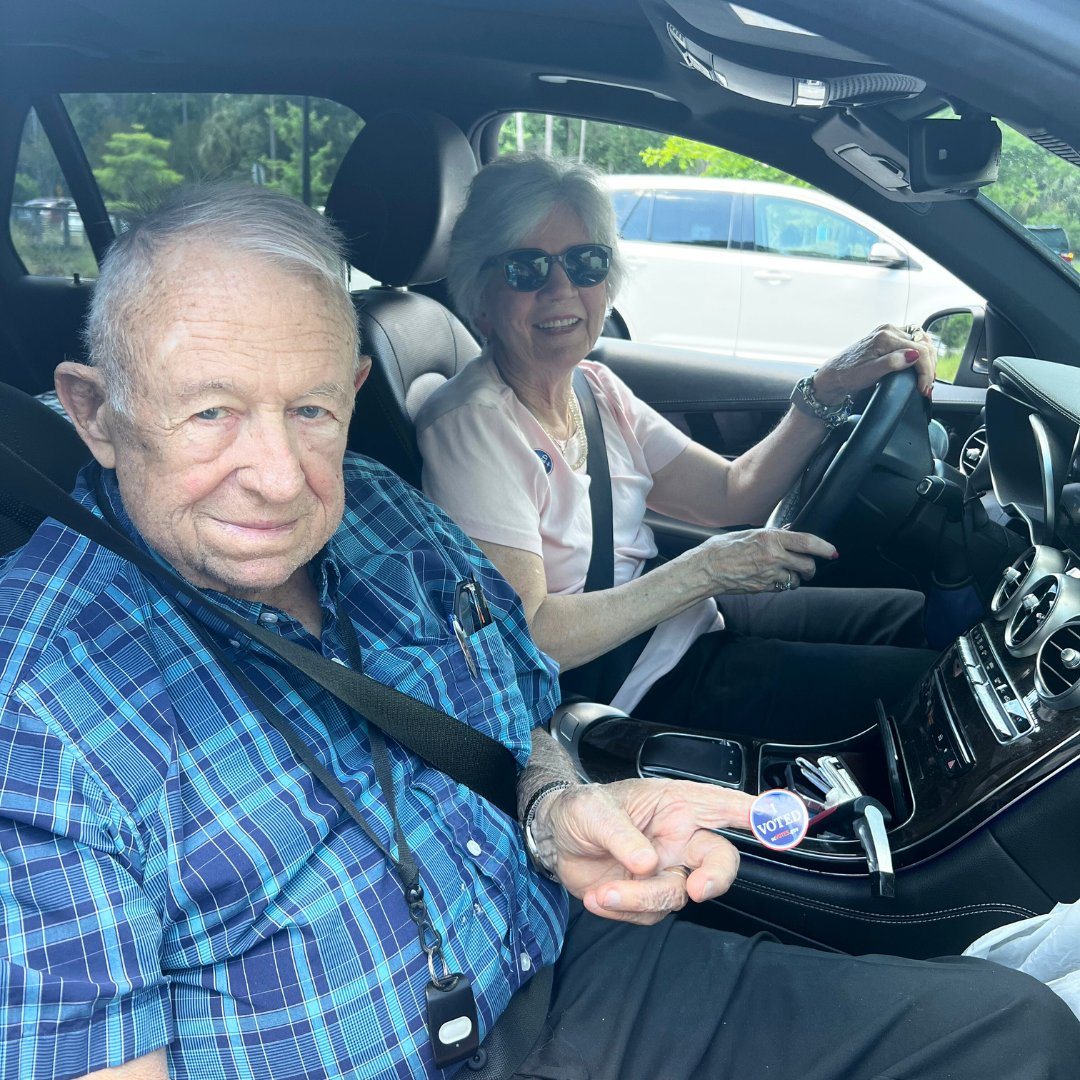 Photograph posted by Nancy Mace on May 29, 2024: Mom and Dad went to vote today! Their support means the world to us! Check your early voting location here: #L