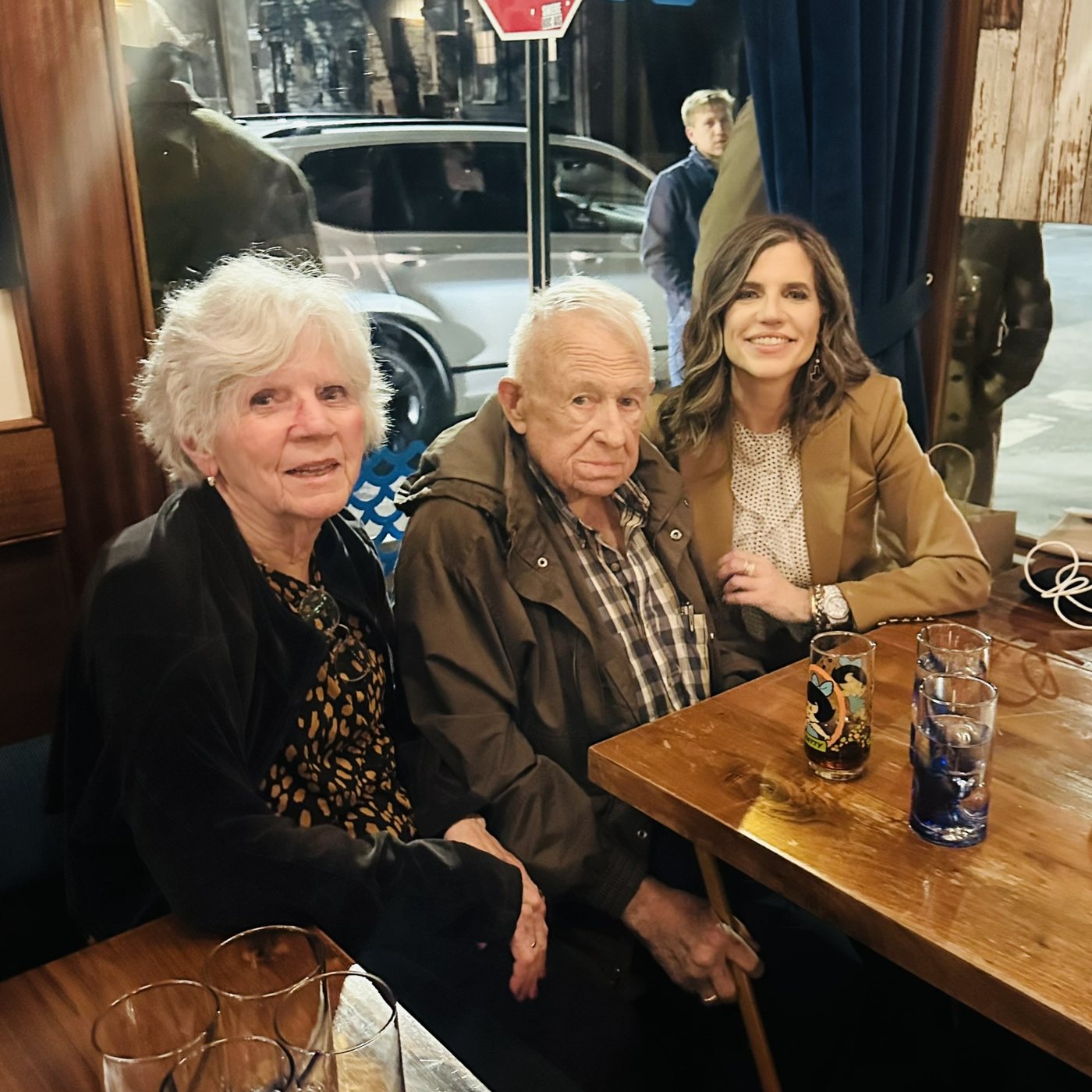 Photograph posted by Nancy Mace on February 14, 2026: Happy Valentine's from my parents and I - sweet dinner with them last night - cherish every single moment. Lov