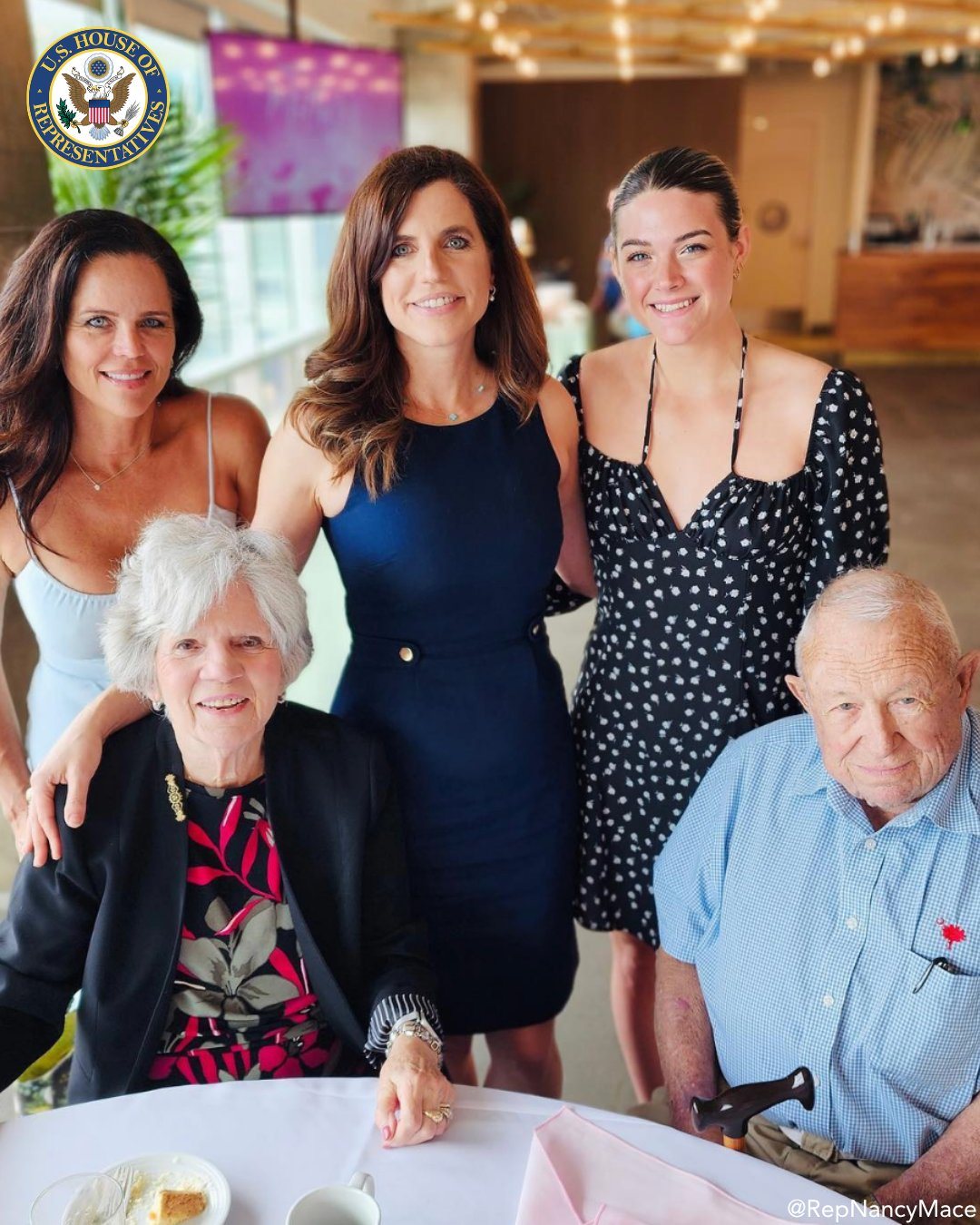 Photograph posted by Nancy Mace on June 9, 2026: My parents instilled in me my work ethic, my grit, and my moral compass. Everything I have accomplished, every